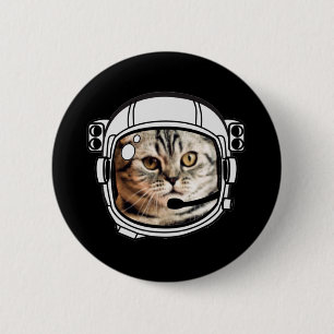 Space Cat 2 Inch Round Button