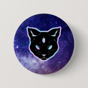 Space Cat 2 Inch Round Button