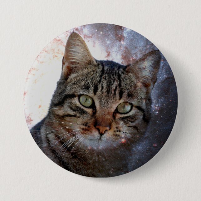 Space Cat 3 Inch Round Button (Front)