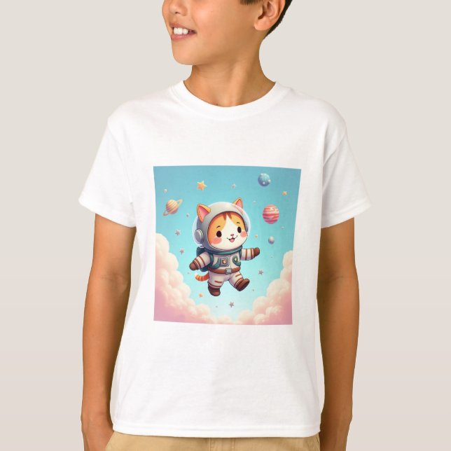 Space Cat Adventurer T-Shirt (Front)