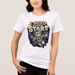 Space Cat Astronaut Cosmic Design Tri-Blend Shirt