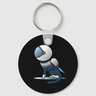 Space Cat Astronaut Flying Keychain