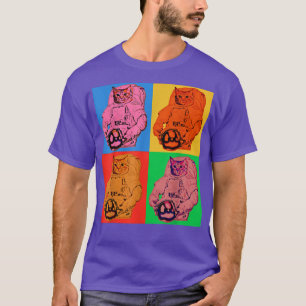 Space Cat Astronauts In Space Suits Retro Pop Art T-Shirt