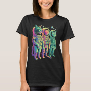 Space Cat Cat Astronaut Cat Cat Mom and Cat Dad T-Shirt