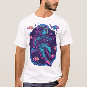 Space Cat Dreams � Funny Vaporwave Galaxy Kitty T-Shirt