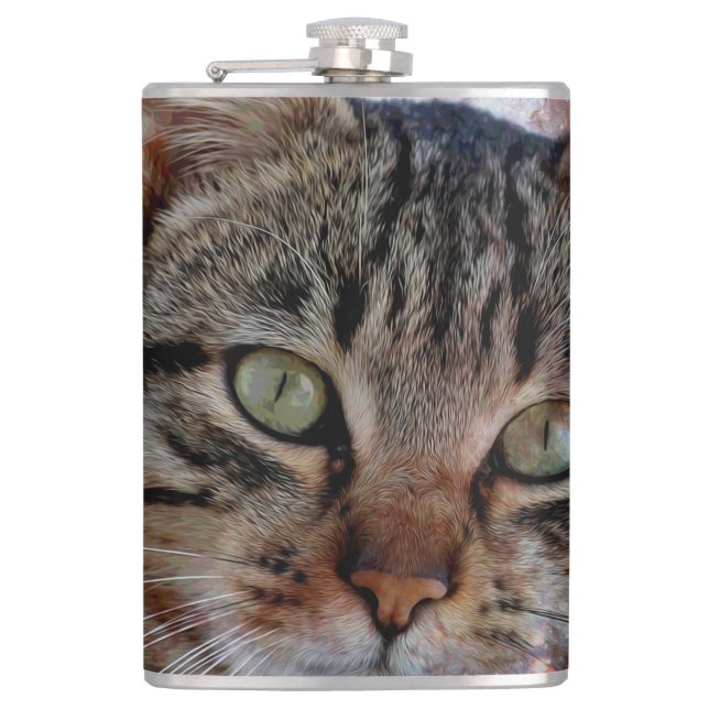 Space Cat Hip Flask (Front)