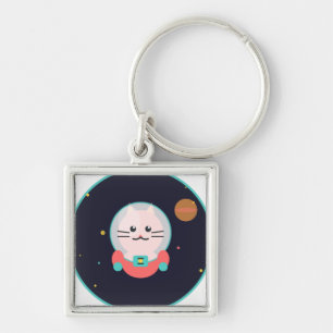 Space Cat Keychain
