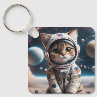 Space Cat Keychain