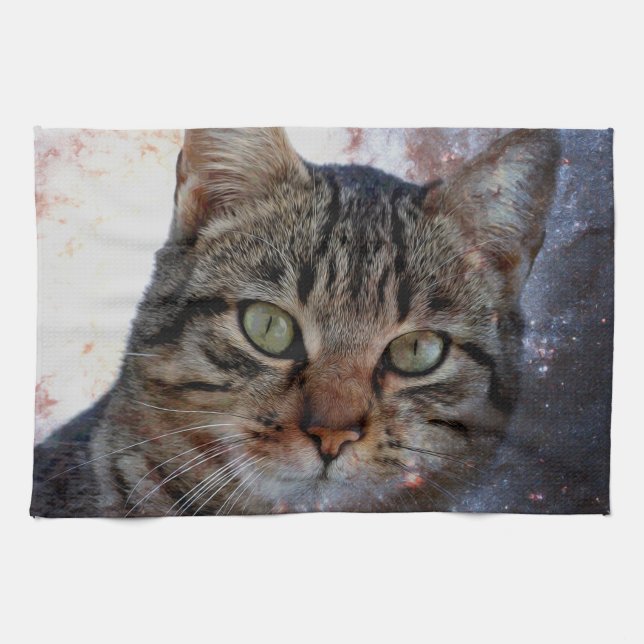 Space Cat Kitchen Towel (Horizontal)
