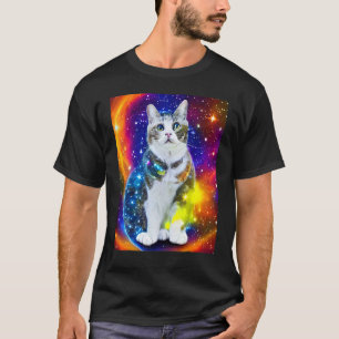 Space Cat Kitty Kitten In Cat Style 3 T-Shirt