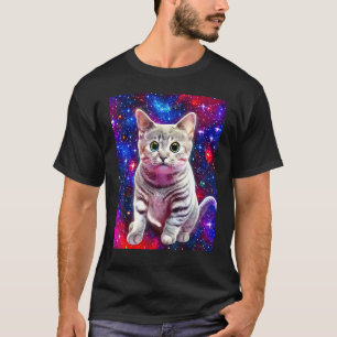 Space Cat Kitty Kitten In Cat Style T-Shirt
