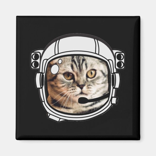 Space Cat Magnet (Front)