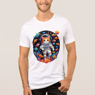 Space Cat Odyssey – Cosmic Explorer Tri-Blend Shirt