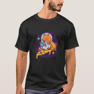 Space Cat Pizza Italian Dish Pizza T-Shirt