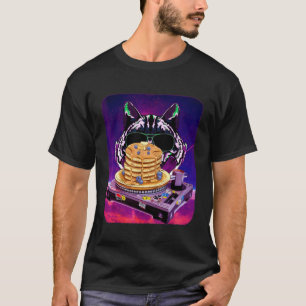 Space Cat Remix DJ pancake Remix for cat galaxy T-Shirt