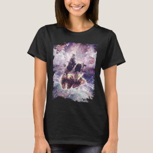Space Cat Riding Cow Unicorn  Pizza & Taco T-Shirt