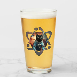 Space Cat Science Glass