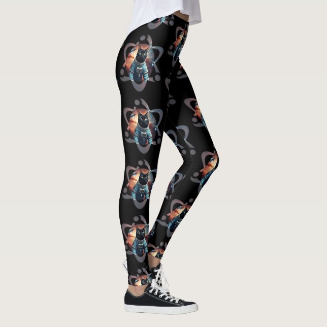 Space Cat Science Leggings (Right)