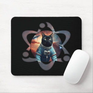 Space Cat Science Mouse Pad
