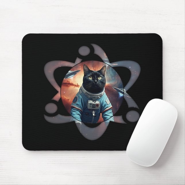Space Cat Science Mouse Pad (With Mouse)