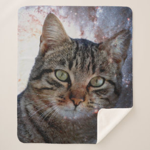 Space Cat Sherpa Blanket