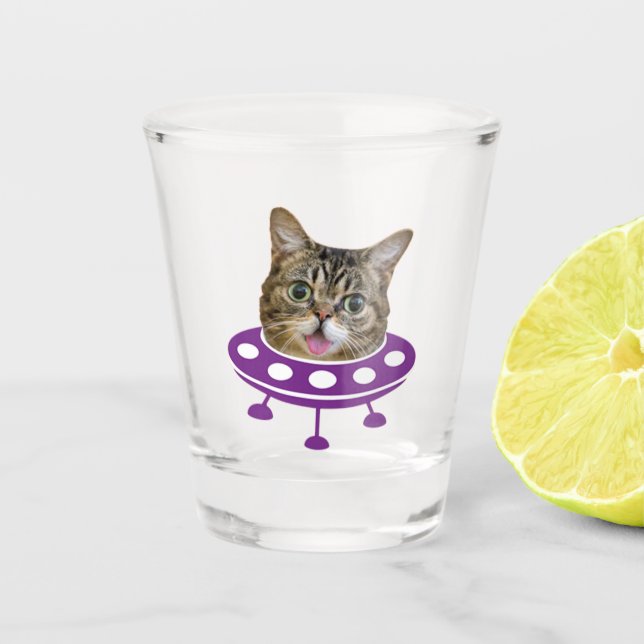 Space Cat     Shot Glass (Front)