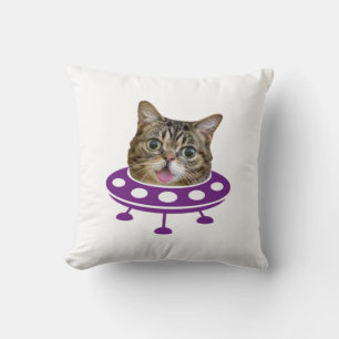 Space Cat     Throw Pillow