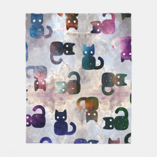 Space Cats   Galaxy Cat Fleece Blanket