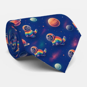 Space Cats Intergalactic Planets Solar System Tie