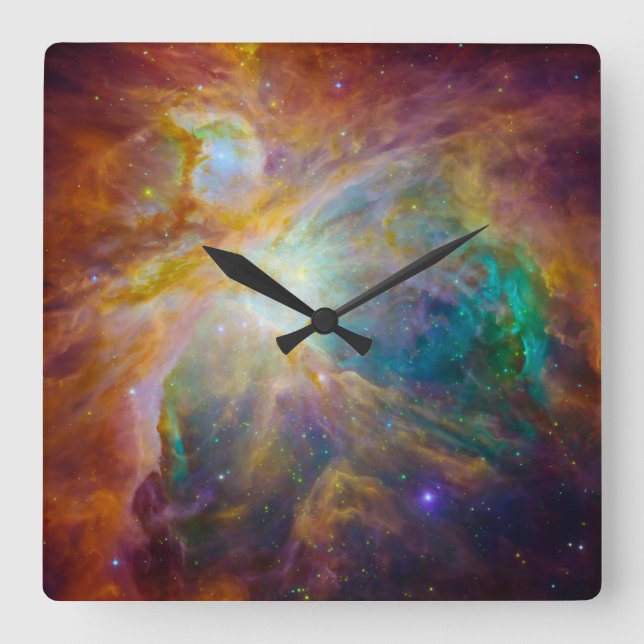 Space - Chaos in Orion Square Wall Clock (Front)