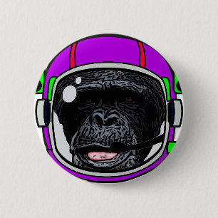 Space Chimp 2 Inch Round Button