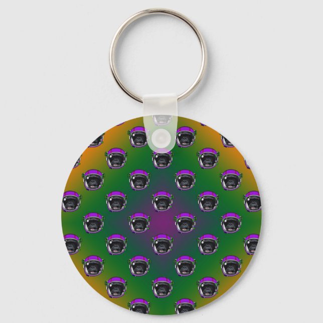 Space Chimp Keychain (Front)