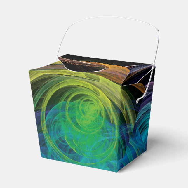 Space Circles Favor Box (Front Side)