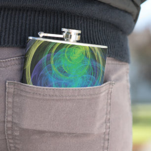 Space Circles Hip Flask