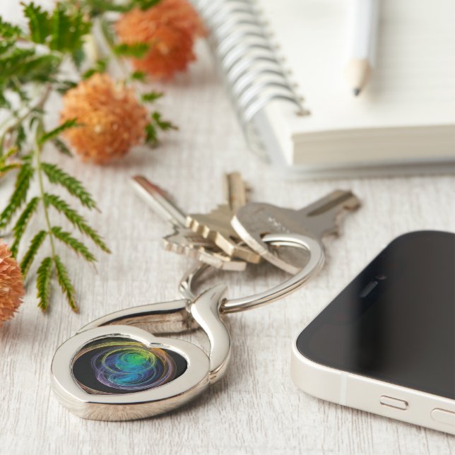 Space Circles Keychain (Side)