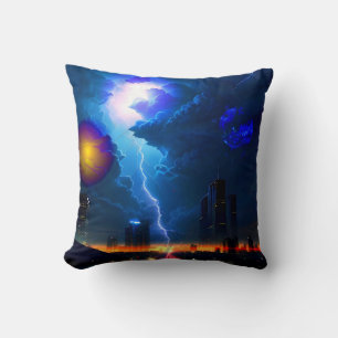 Space City Four Throw Pillow