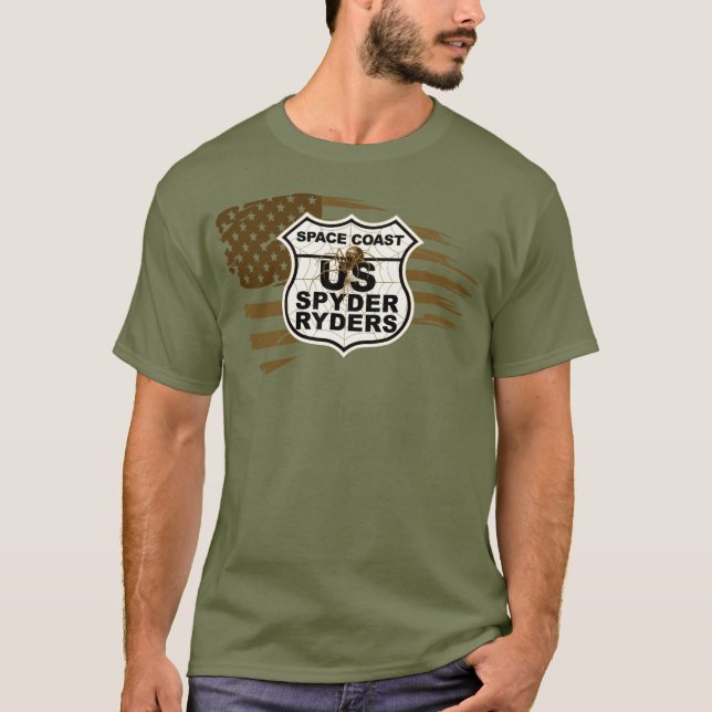 Space Coast Chapter - Tattered Flag sepia T-Shirt (Front)