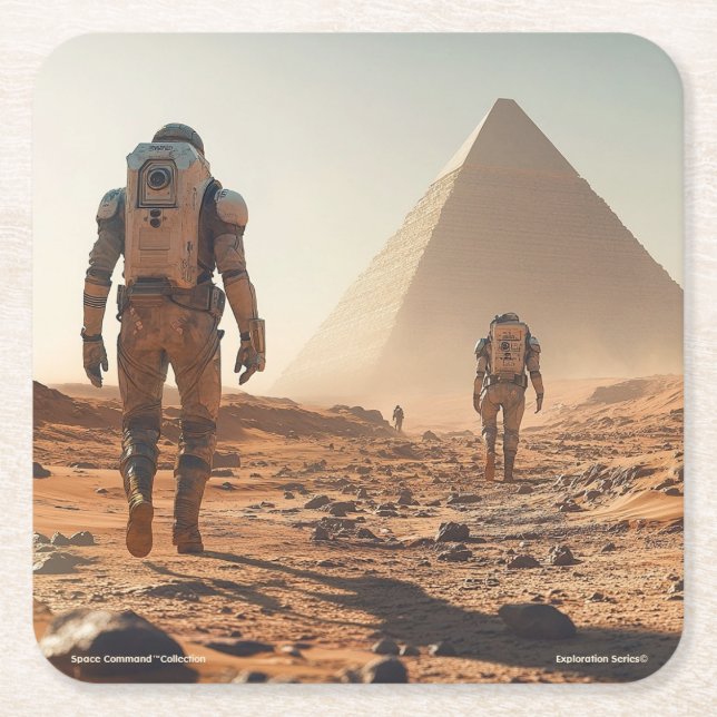 Space Command™ Collection – Exploration Series  Square Paper Coaster (Front)