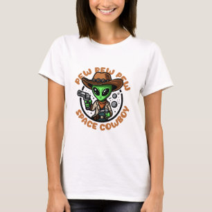 Space Cowboy Funny Alien T-Shirt