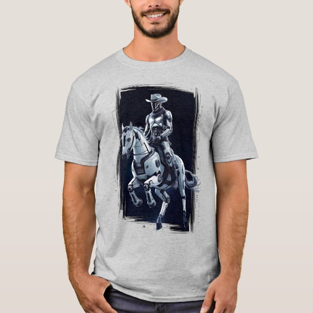Space Cowboy Sci-Fi Western T-Shirt (Front)