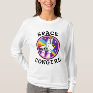 SPACE COWGIRL LADIES FUNNY T-Shirts