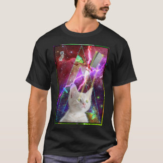 Space crazy cat. T-Shirt