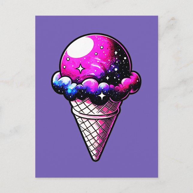 Space Cream Cone 205 Postcard (Front)