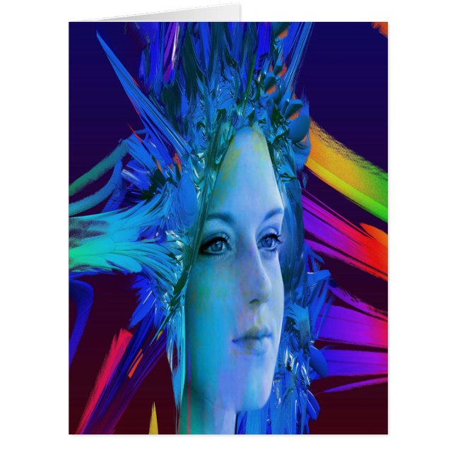 Space Crystal Greeting Card (Devant)