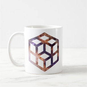 Space Cube Grid Astro Geometry Coffee Mug