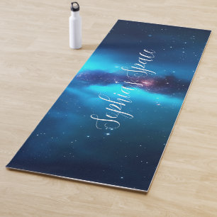 Space Dark Blue Sky  Yoga Mat