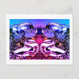 Space debris on a beach art postcard