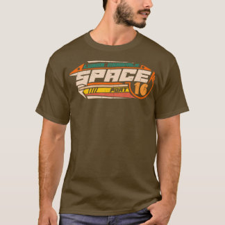 Space design Lunar spaceport emblem futuristic ind T-Shirt