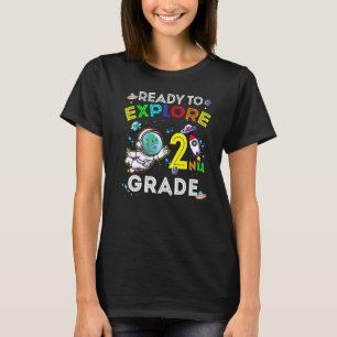 Space Dino Dinosaur Astronaut Ready To Explore 2nd T-Shirt