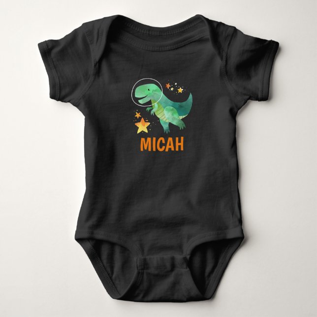 Space Dinosaur Baby Bodysuit (Front)